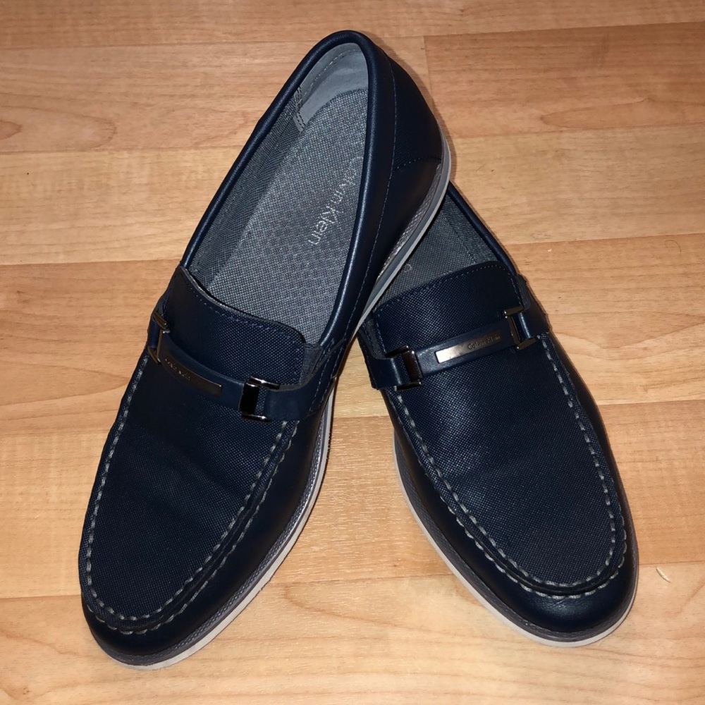 Calvin Klein Men’s Kiley Emboss Leather Loafer